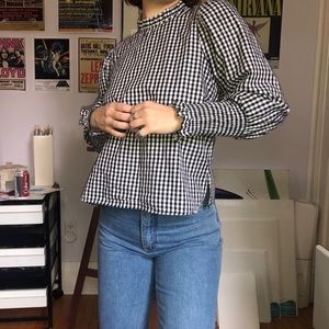 Super cute Zara plaid blouse